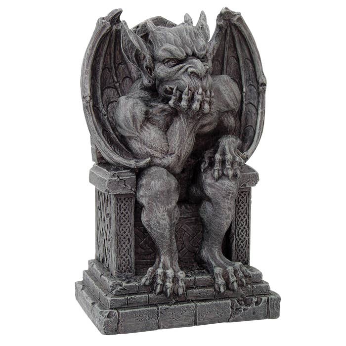 Pacific Trading - Wholesale Decorative Tabletop Object - 8290 Gargoyle Sitting on Throne