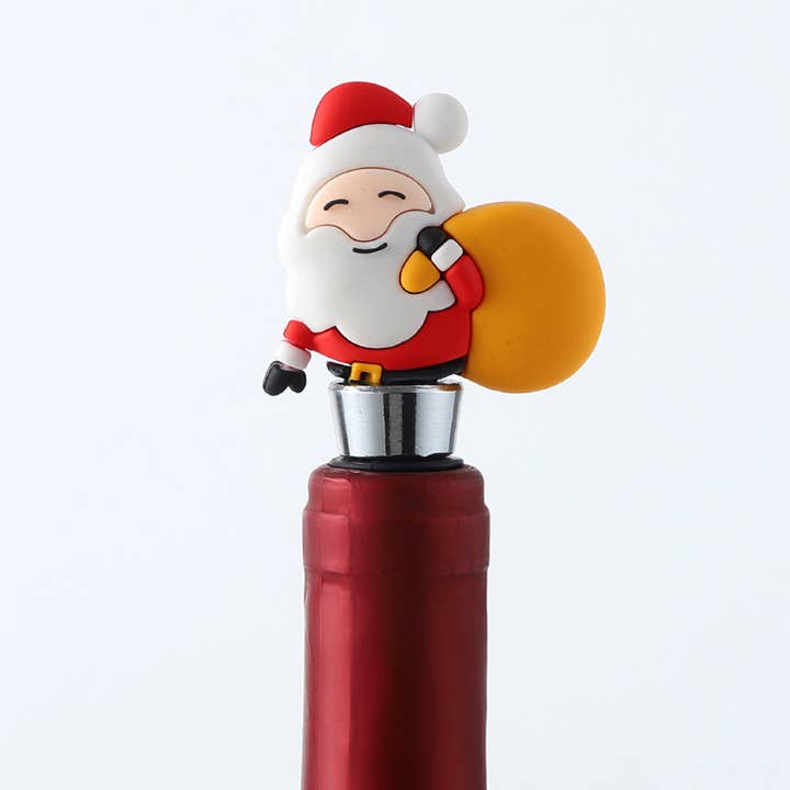 Sostraw & SmartThings - Wholesale Wine Stopper - Christmas Bottle Stopper - Funny Santa Claus - 7 models7