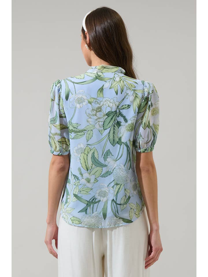 WHE-GREENS Serenade Bloom Rayna Bow Bluse for engroshandel på Faire1