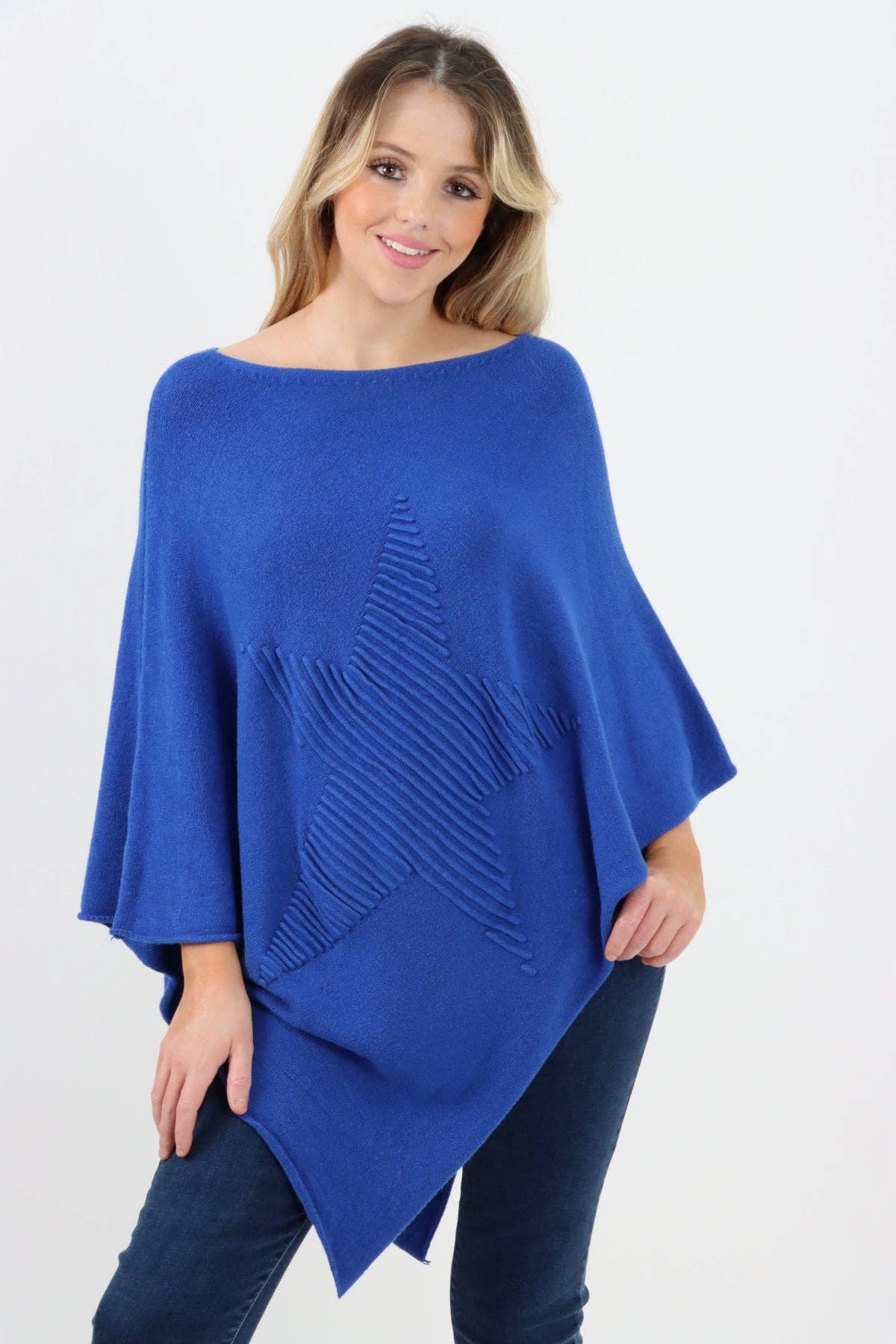 Miss Bold – wholesale Poncho – Women's – Italian Knitted Lagenlook Star Poncho38