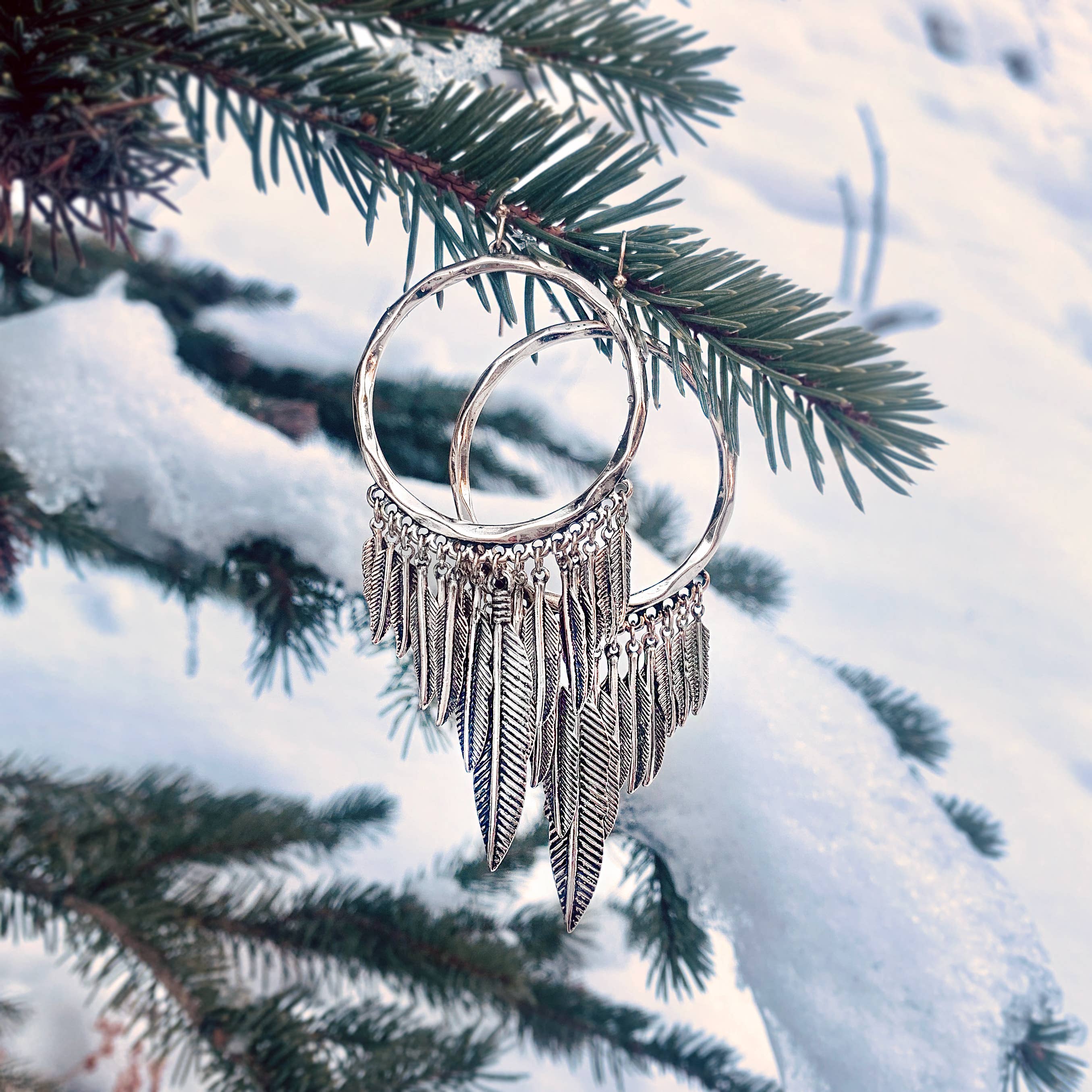 Hiouchi Jewels | Rose & Bolt Grateful Dead Jewelry - Wholesale Dangle Earrings - Birds of a Feather Hoop Earrings ~ Silver5