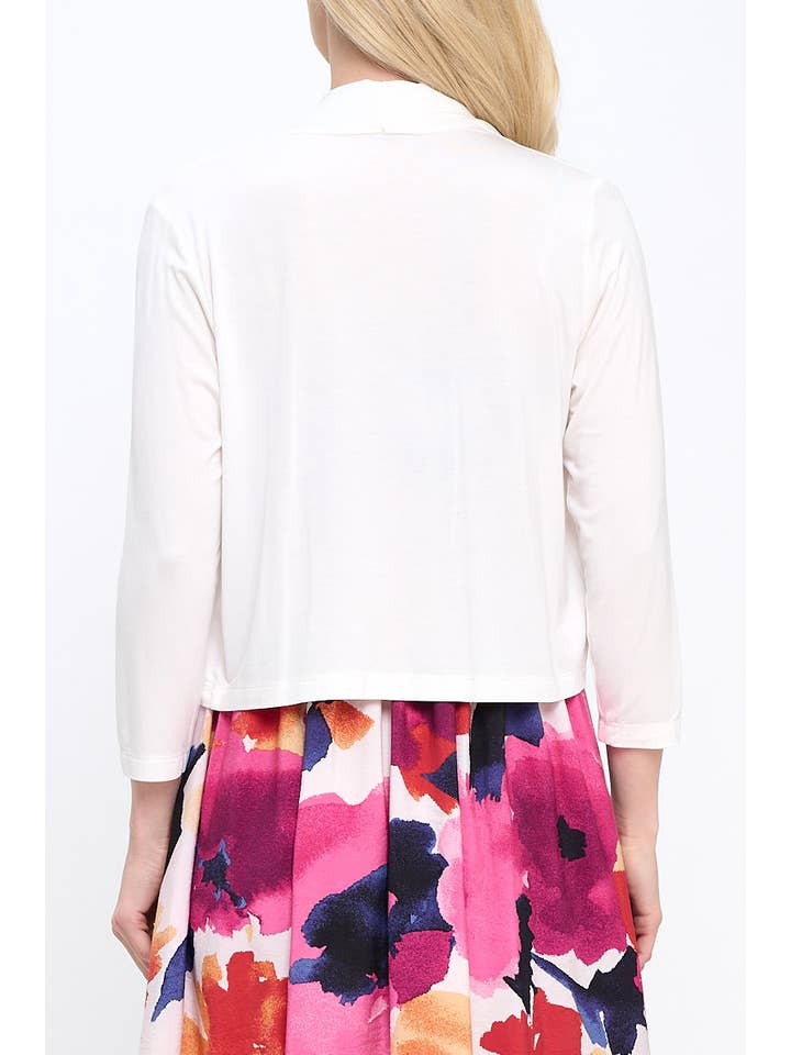 Off White Made in USA Modal Open Front Bolero Cardigan for wholesale on Faire3