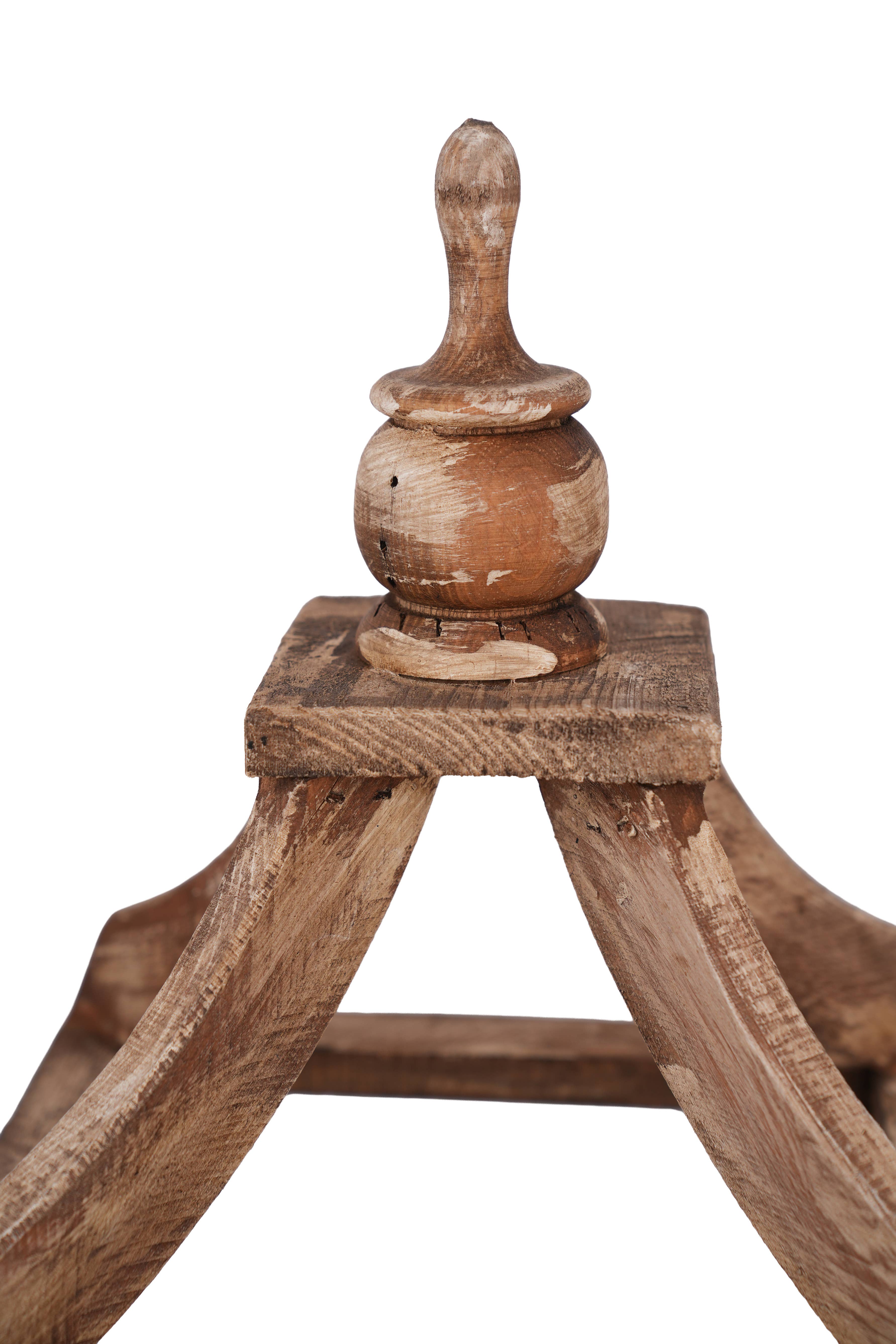 My Amigos Imports - Wholesale Lantern - Globe Farmhouse Wood Lantern-Home Decor-12x12x25 inches-NEW6