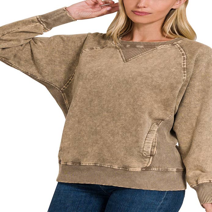 Purchase Wholesale zenana sweatshirt with pockets. Free Returns