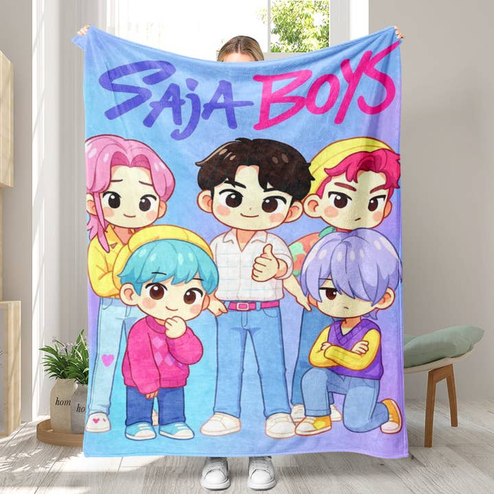 KDH K-pop inspired Throw Blanket soft flannel Blanket for wholesale by Little Trendy