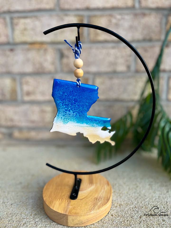 Louisiana Beach Ornament for wholesale by NMinnick Designs