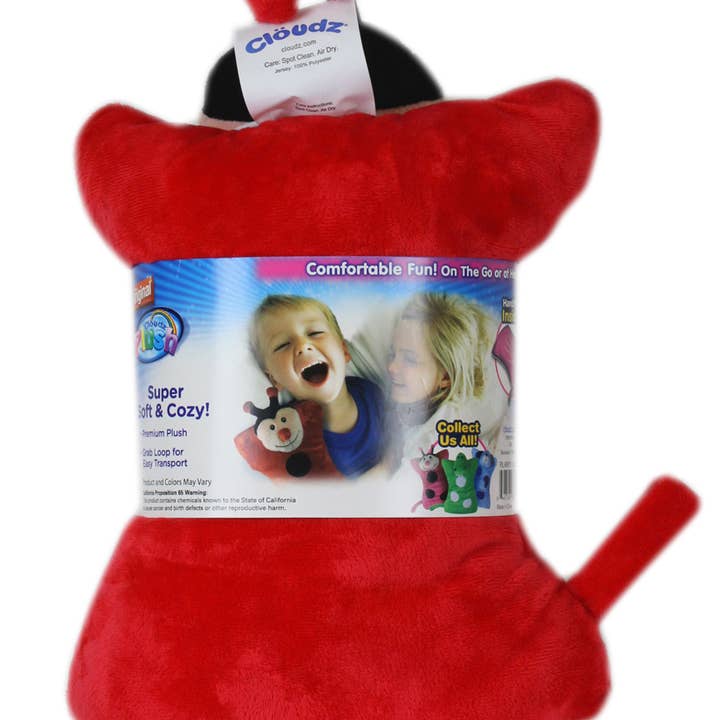 Cloudz - Wholesale Travel Pillow - Kids & Baby - Cloudz Plush On Hand Travel Pillow Pal - Ladybug