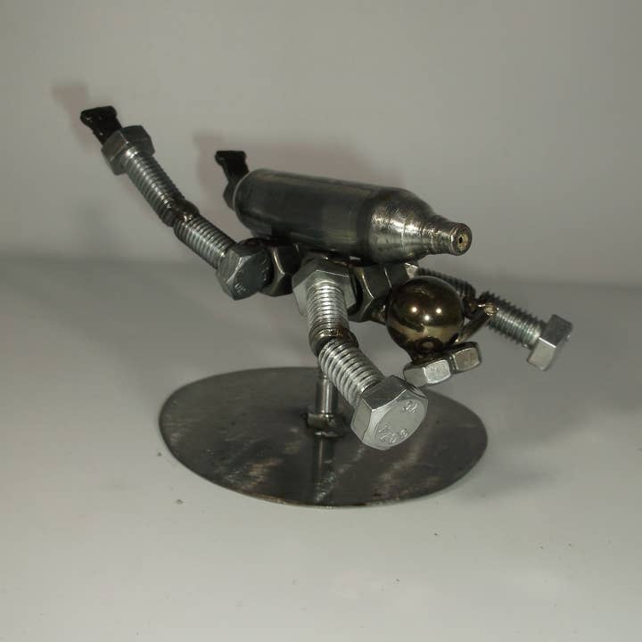 Creations Welded - Vente Figurine décorative - Plongeur sous-marin, figurine en métal, sports nautiques