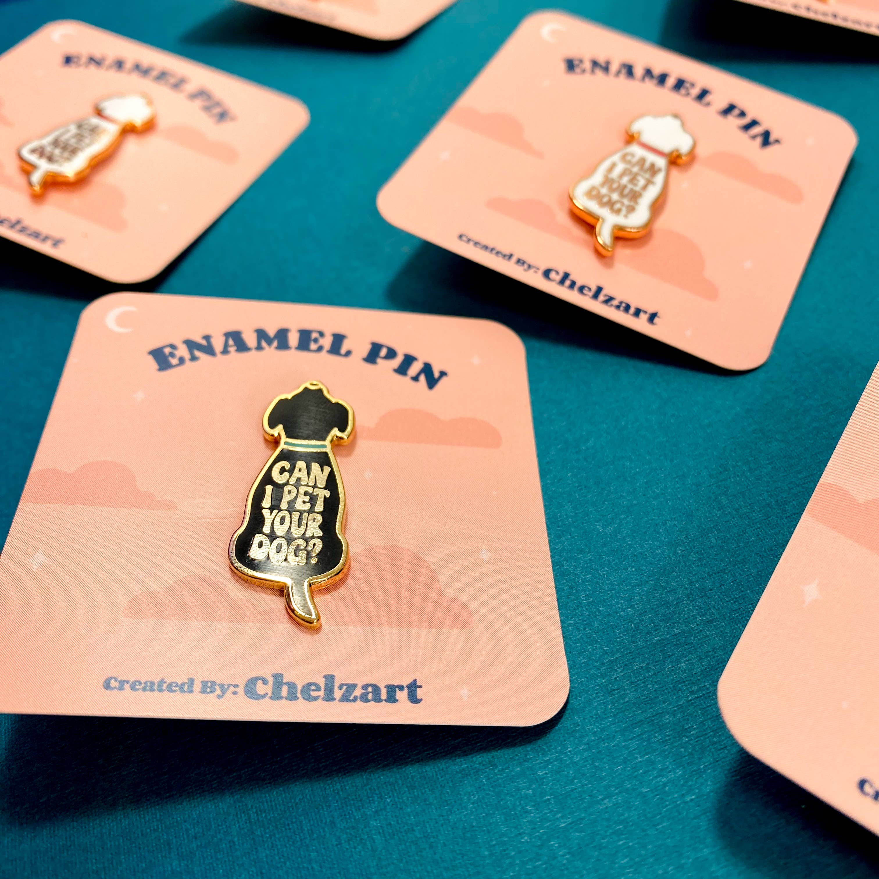 Chelzart - Wholesale Lapel Pin/Button - Dog Enamel Pin | Can I Pet Your Dog Pin | Dog Accessory1