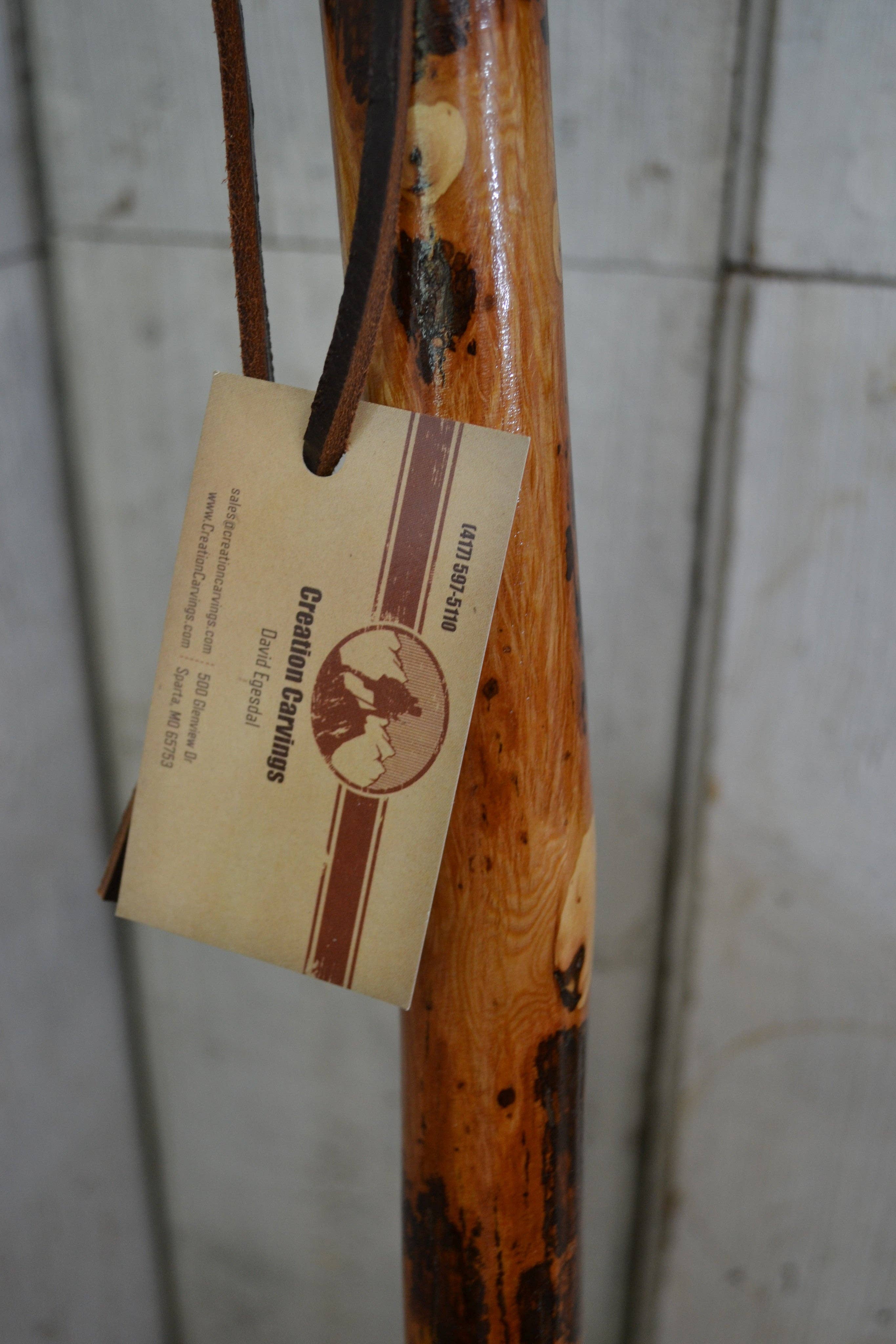 Creation Carvings LLC - Wholesale Sporting Accessories - Walking Stick, Up to 60" Adult Hardwood Hiking Staff + Made in USA7