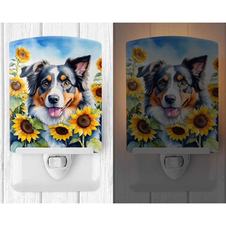 Australisk herde i solrosor nattljus DAC6014 för wholesale av Caroline's Treasures