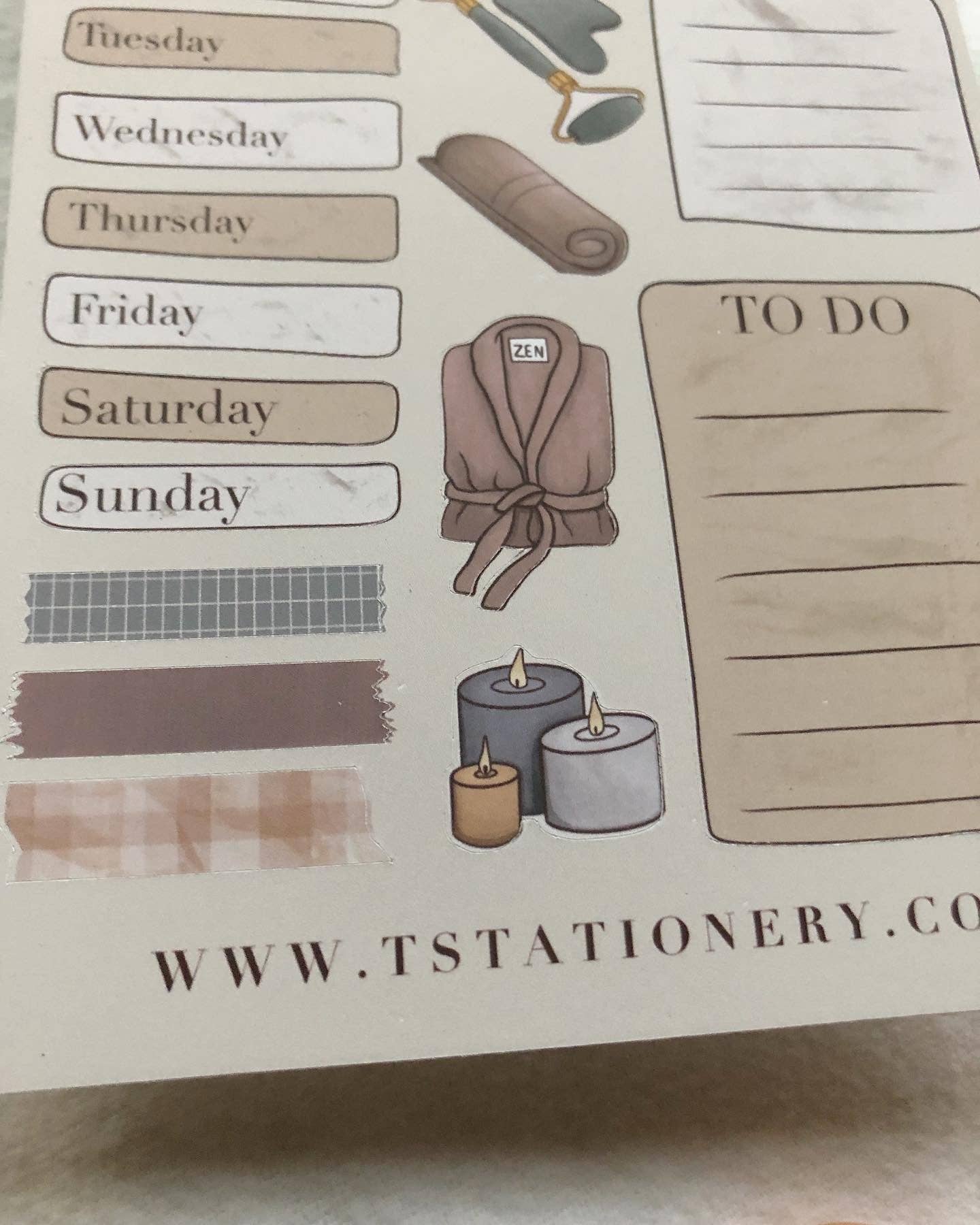 T's Stationery - Wholesale Sticker - "Self Care Plan" Planner Stickers1