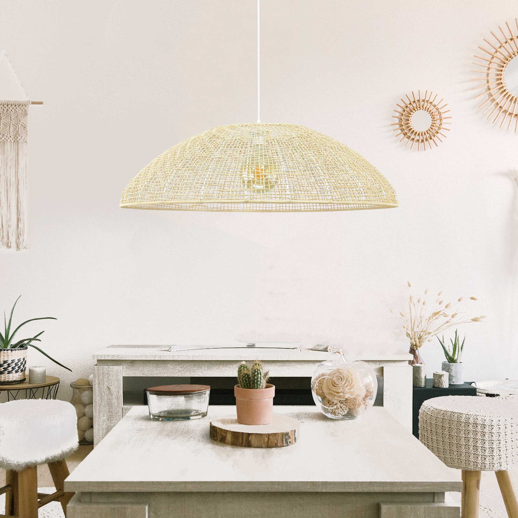 C-Création - Wholesale Chandelier/Hanging Light - Natipe woven rattan pendant1
