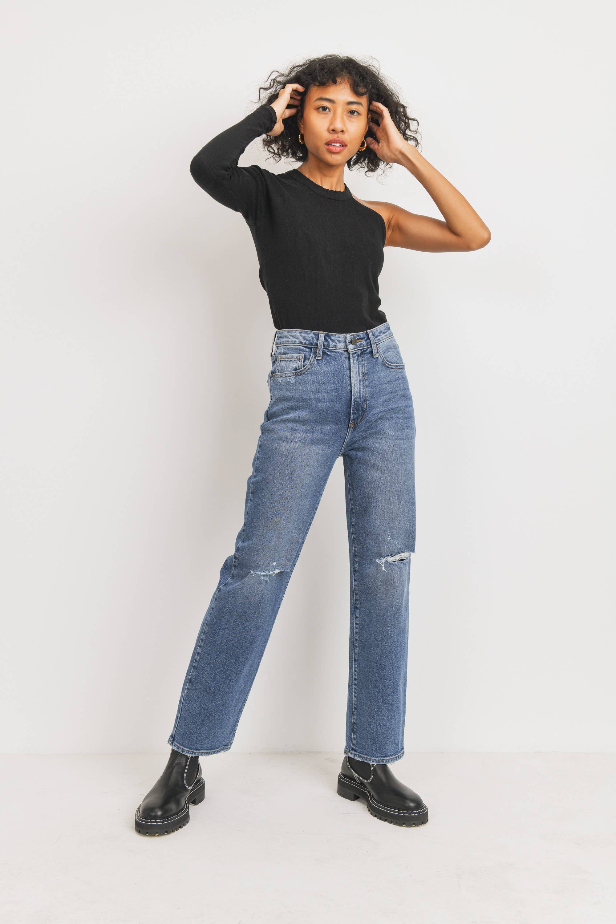 loose dad jeans