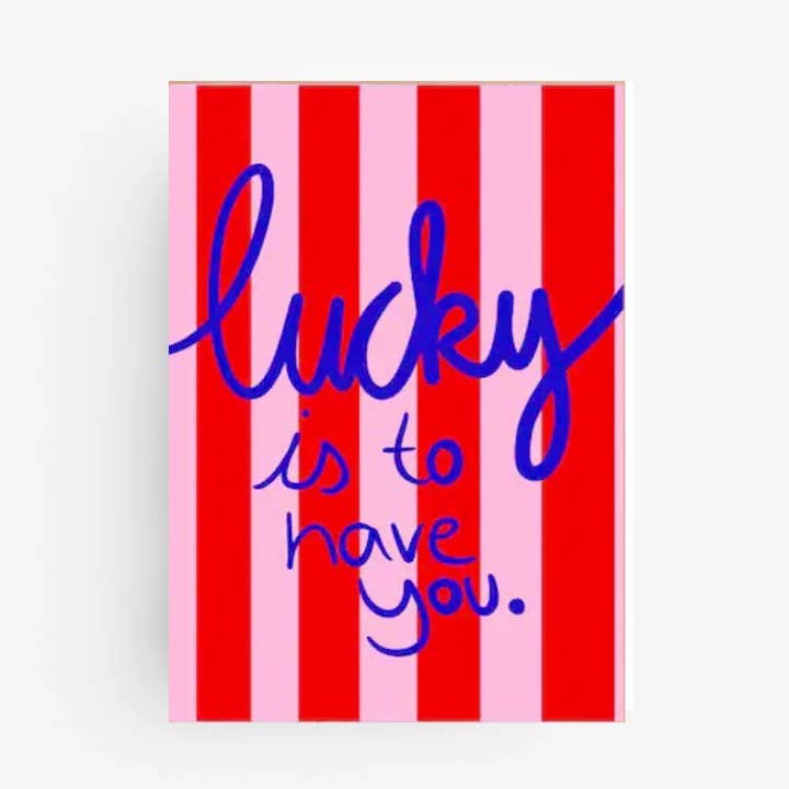 Cartolina * Fortunato è averte* per la vendita all'ingrosso da parte di Ute Arnold / Hej.Ibiza