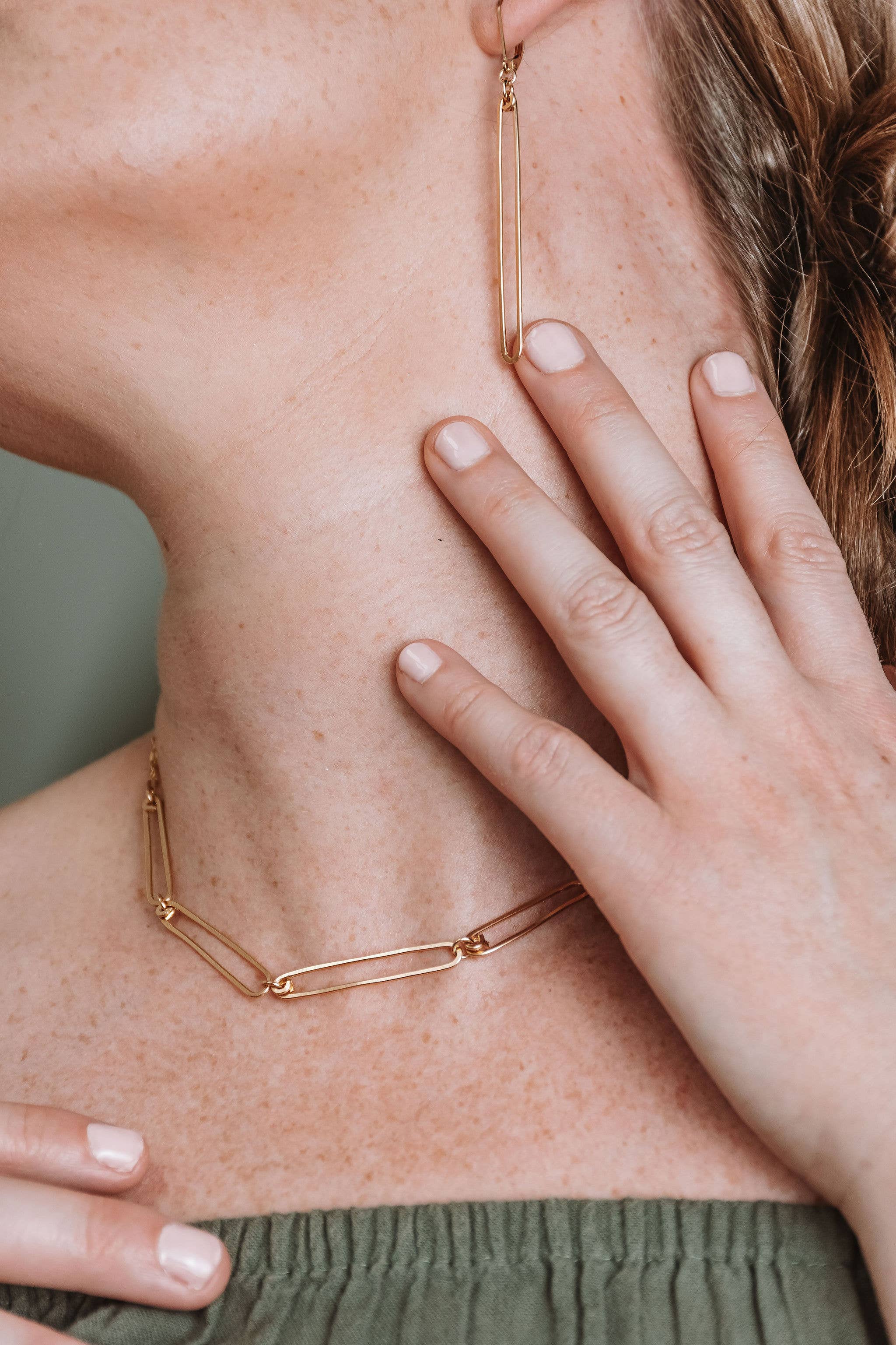 Freshie & Zero - Wholesale Link & Chain Necklace - Reef Necklace, Handmade Paperclip Chain Gold or Silver1