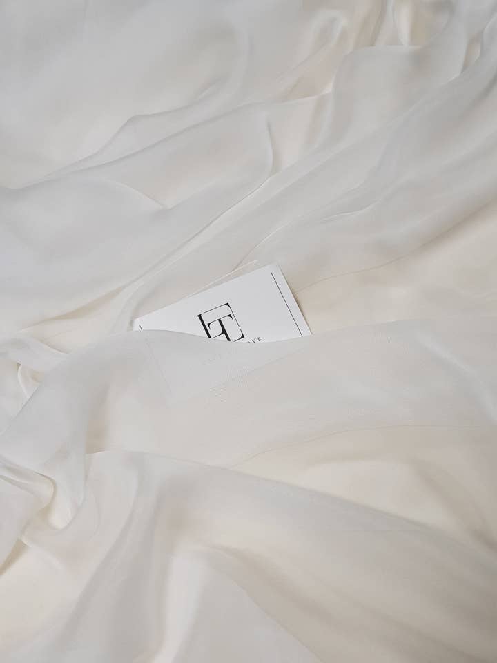 Tecido de Chiffon de Seda Marfim por Metro por atacado de Lace To Love