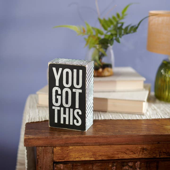 Primitives by Kathy - Wholesale Desk/Tabletop Sign - You Got This Box Sign