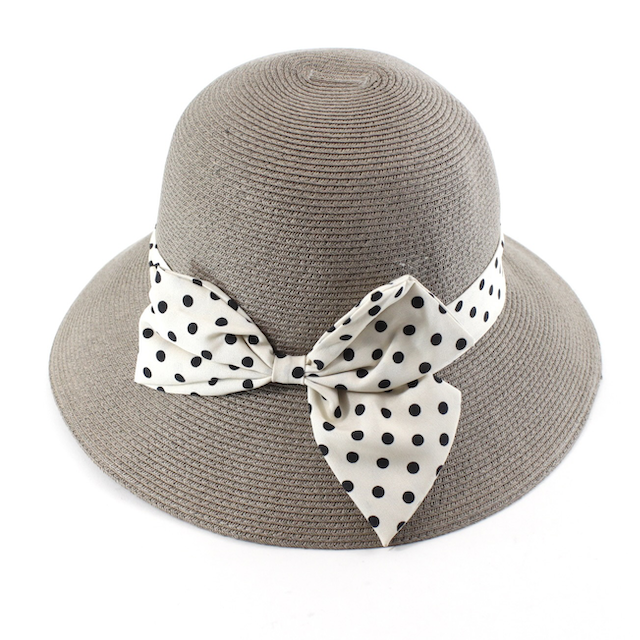 Pretty Persuasions - Wholesale Straw Hat - Women's - H24003 Sweet Sky Straw Hat w/Bowtie3