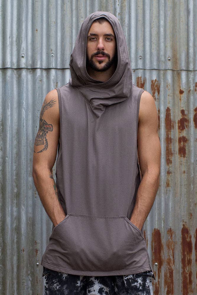 IDIS - Wholesale Tank Top - Men's - Hooded Tank - Grey1