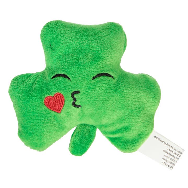 Willow Group - Wholesale Stuffed/Plush Toy - Kids & Baby - Plush Shamrock Emoji 4 Styles St. Patricks Day