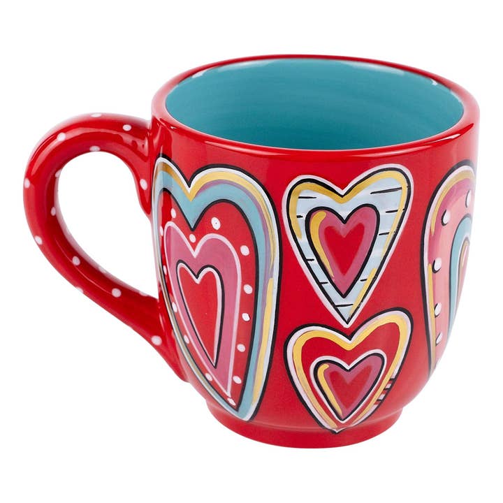 All Over Hearts Mug for wholesale by Glory Haus