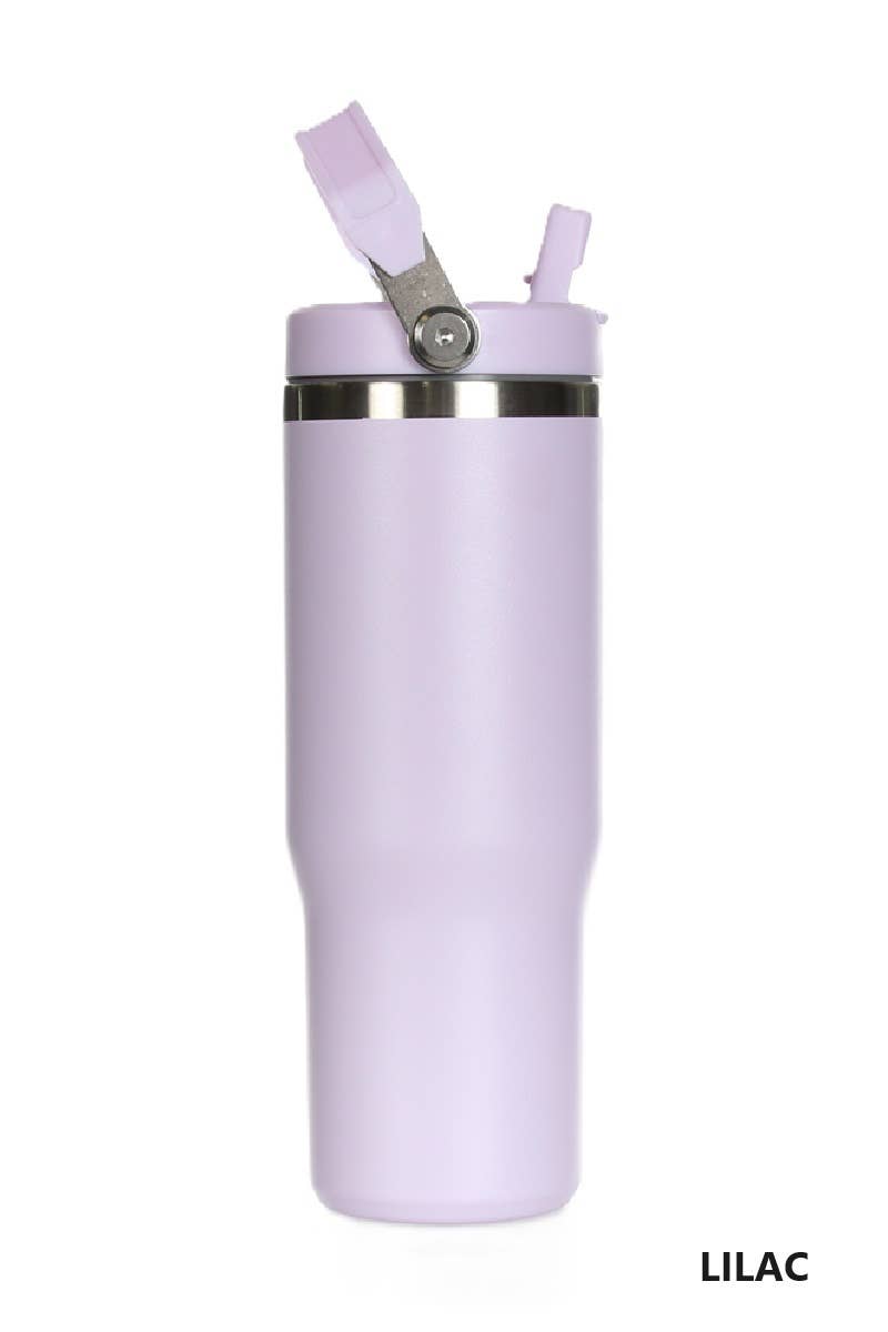 42POPS – Großhandel Thermotasse/-becher – 42POPS 30oz Edelstahlbecher mit Trinkhalm und Klappgriff40