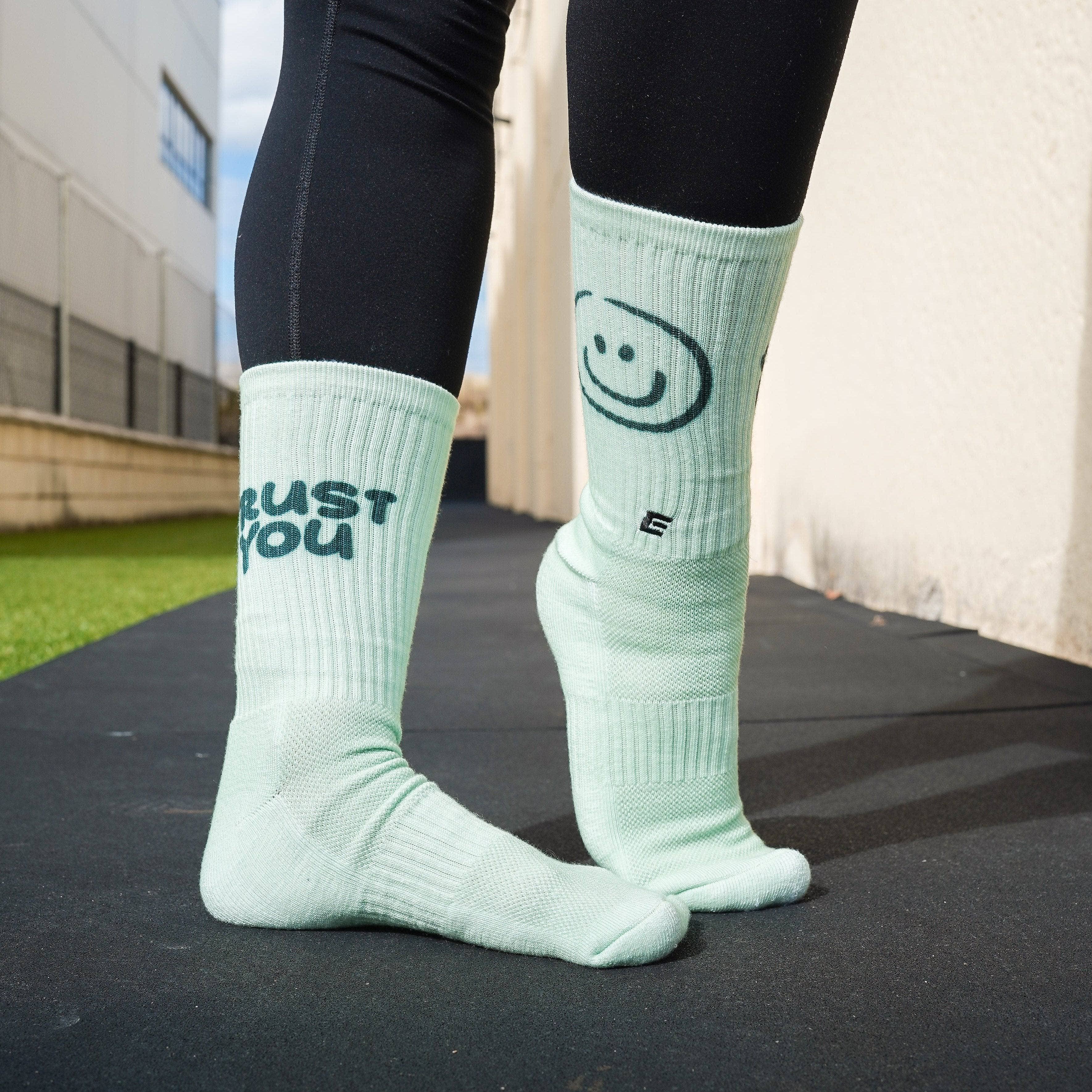 Elitex Training - Wholesale Socks - Unisex - Performance Trust You Gains Come Green Socks3