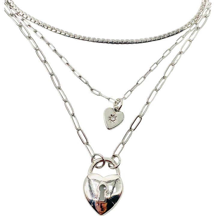 AMORELOCKET-SILVER NECKLACE for wholesale by gaiaaccessories