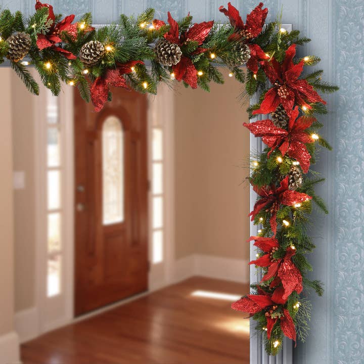 National Tree Company - Wholesale Bunting/Garland - 9 ft. Pre-Lit Decorative Collection Garland with Clear Lights, Plug-In2