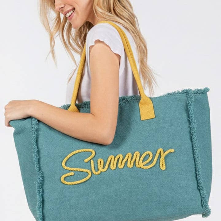 MiMi Wholesale - Wholesale Tote Bag - Women's - MB0204 Sewn Rope Summer Letter Fringe Tote Bag18