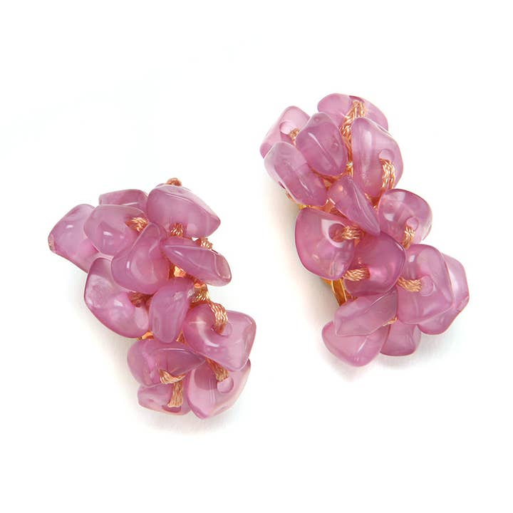 Bea Clip Ohrring, rosa Perle für den Großhandel von PONO by Joan Goodman