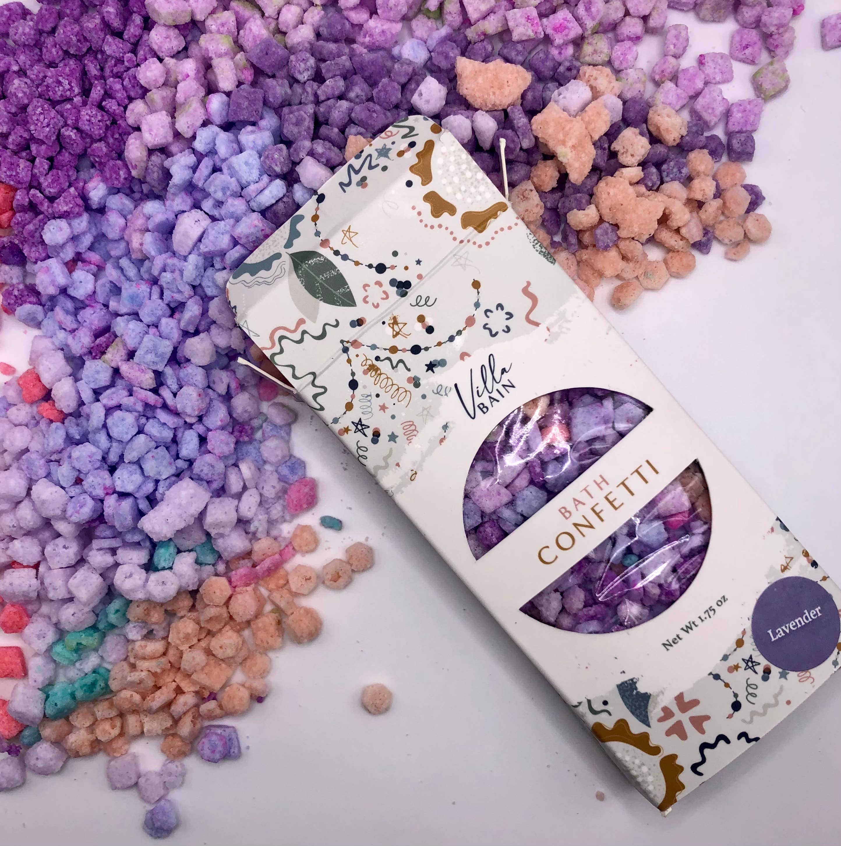 Villa Bain – wholesale Bath bomb/fizz – Lavender Bath Confetti2