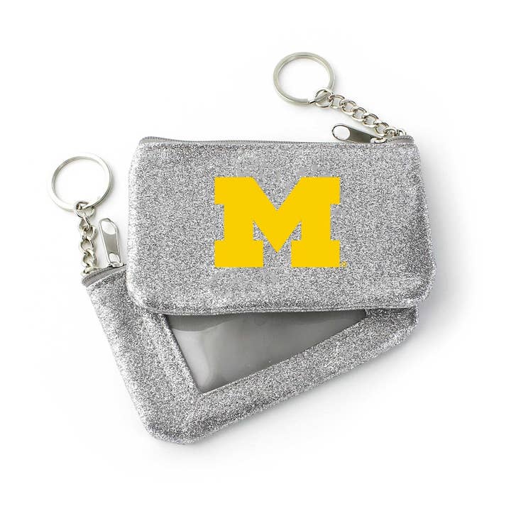 NCAA Michigan Wolverines Sparkle Coin Purse for wholesale by Aminco USA