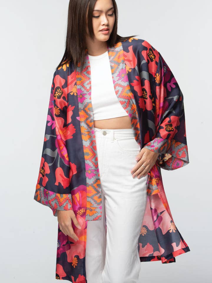 Sevya Handmade - Vendita all'ingrosso Kimono - Donna - Kimono Malini in cupro 100% morbido7