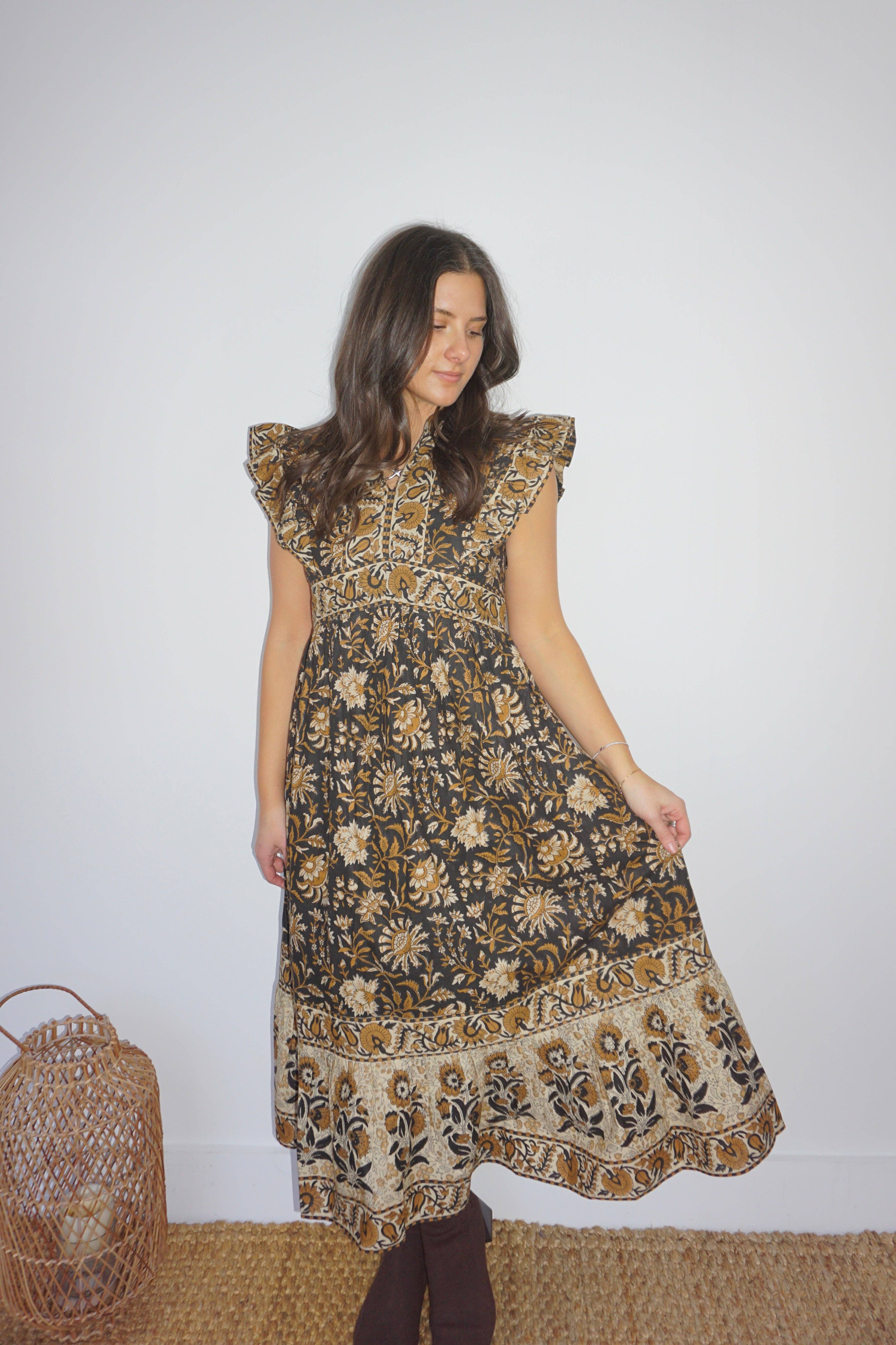 NIBI MTK - Wholesale Dress - Women's - Lennon Dress in Black Jacobean2