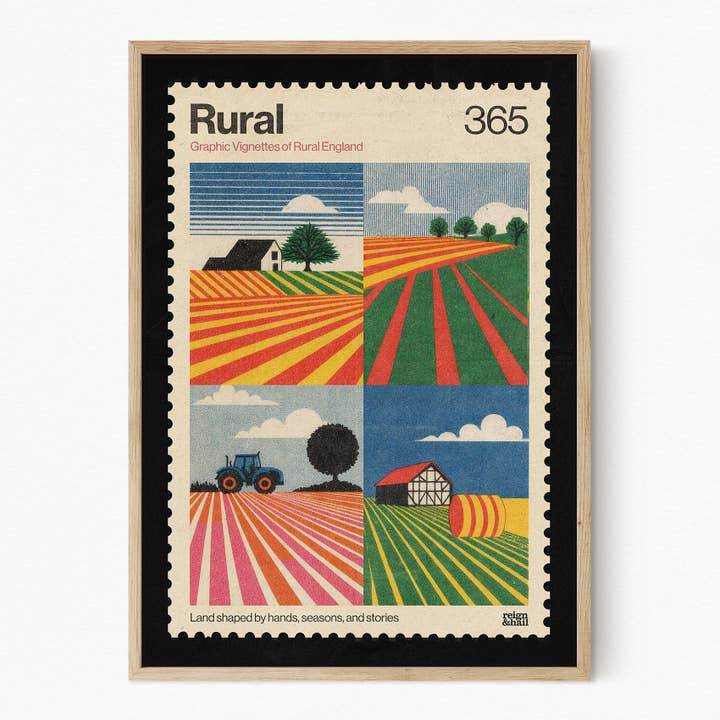 Rural England - Graphic Countryside Print for wholesale by Reign&Hail
