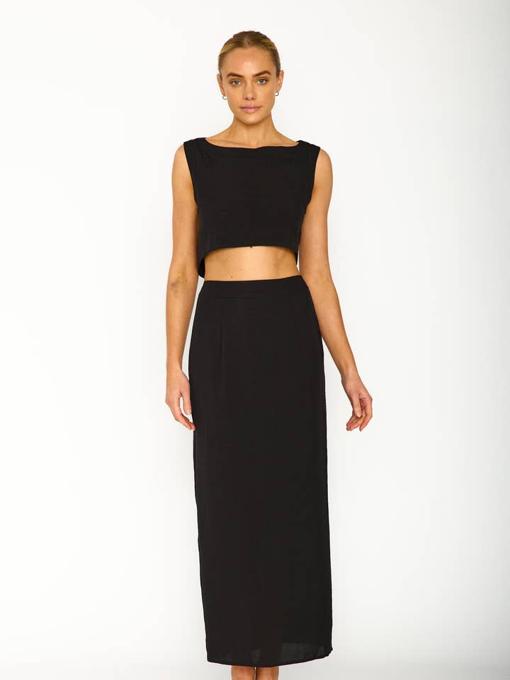 Celia Viskos Topp & Kjol Set - CB073092 för wholesale av Linore Collective