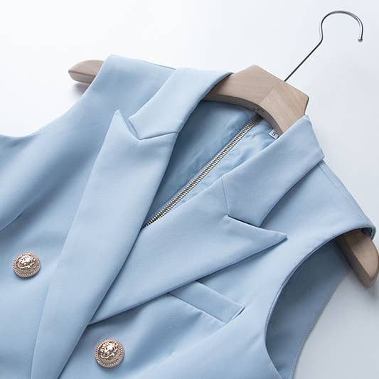 Productseeker - Wholesale Dress - Women's - DR008Y Fushcia Sleeveless Tie-Waist Suit Dress 29