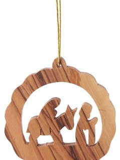 Wreath with Flight to Egypt - 2" for wholesale by Earthwood