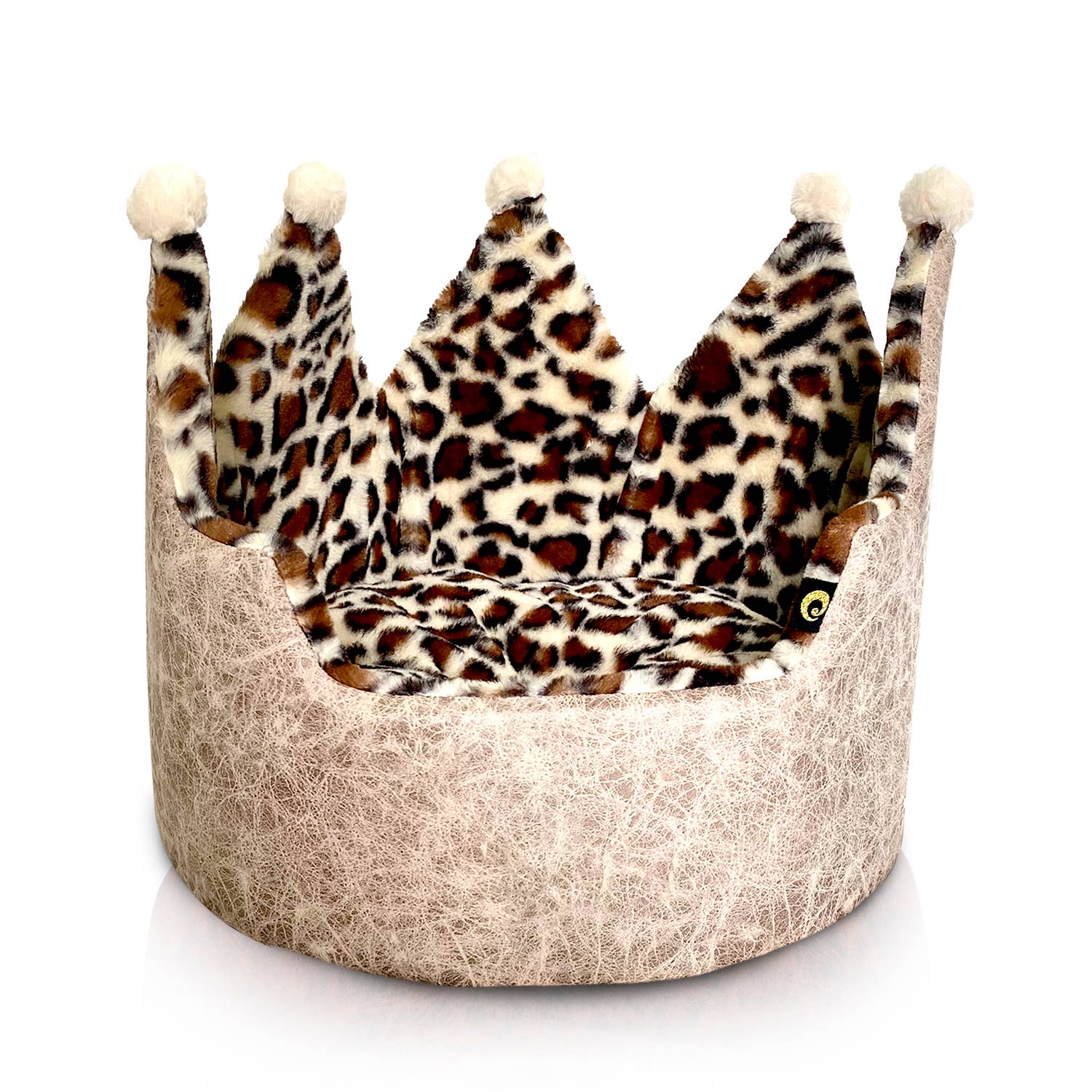 Precious Tails - Wholesale Pet Bed - Cat/Dog - Precious Tails Leopard Print Crown Pet Bed26