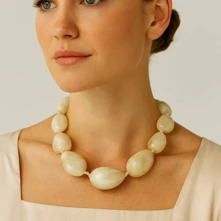 Polished Stone Necklace for wholesale by Miss Minna