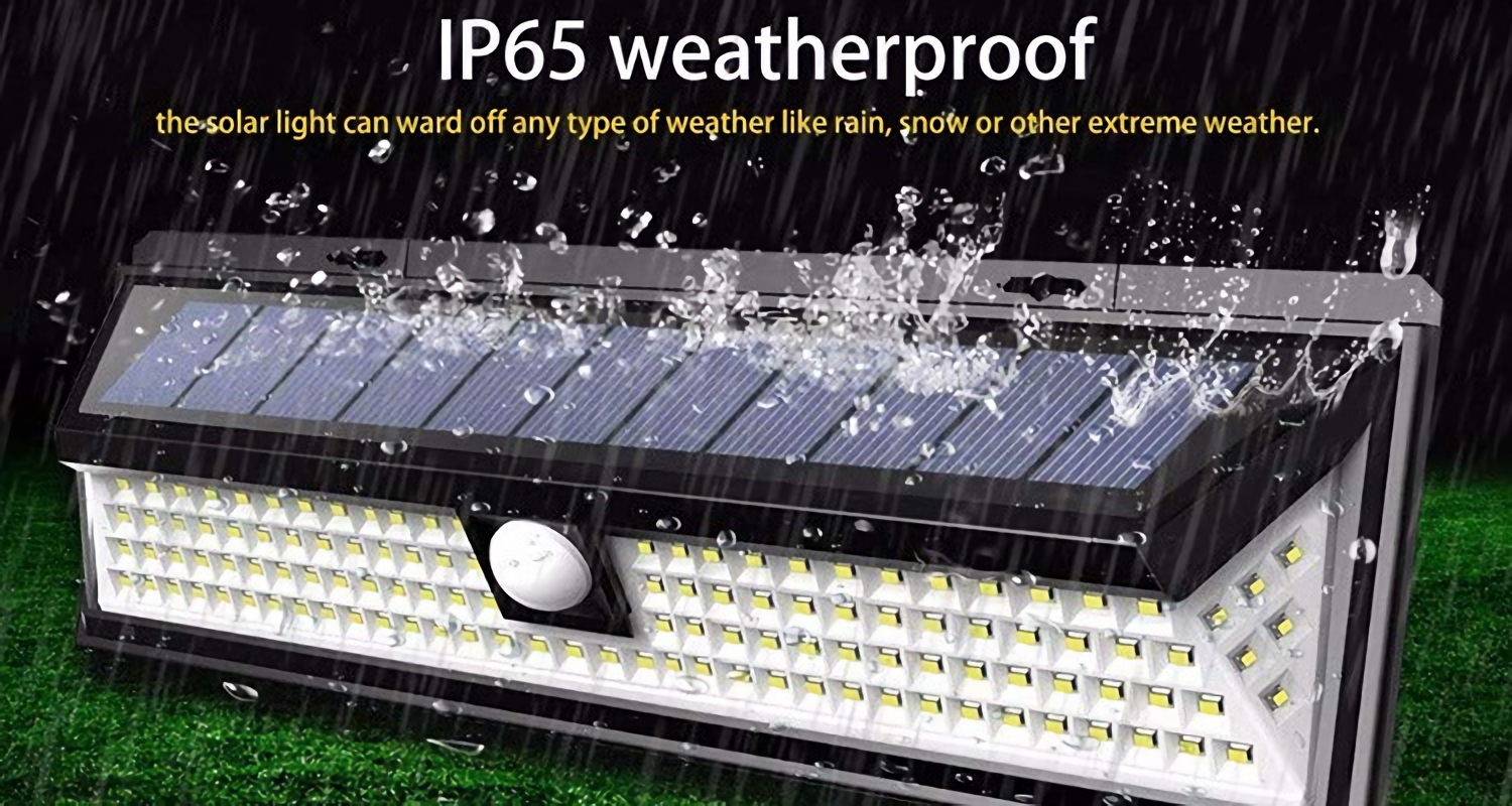 YI LIGHTING LLC - Wholesale Outdoor/Lawn Light - 12" Solar Light Outdoor with  PIR Motion Sensor 6000k 800LM5