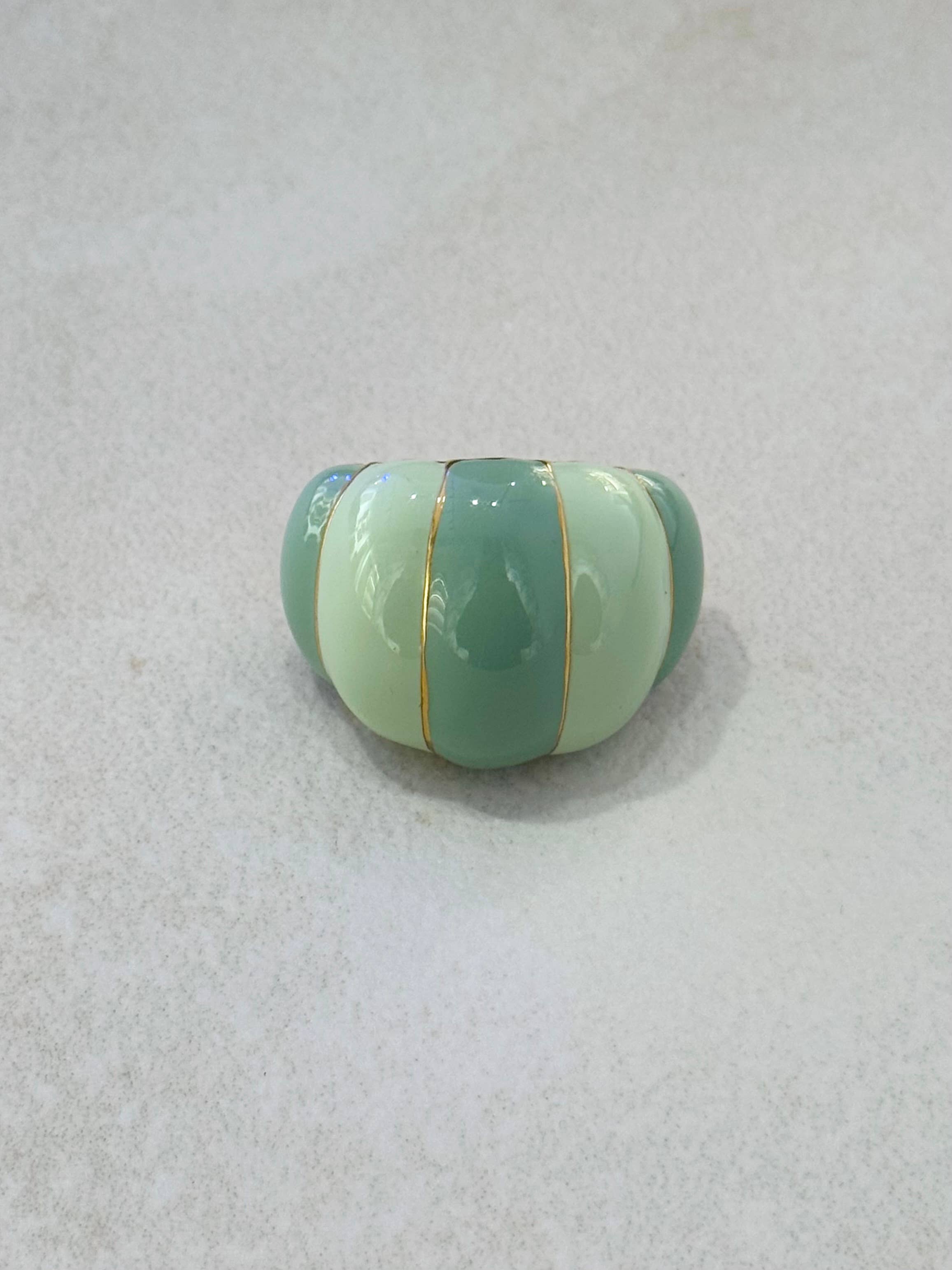 Cassette Barcelona – wholesale Cocktail/statement ring – Pumpkin Adjustable Stainless Steel Enamel Ring 4