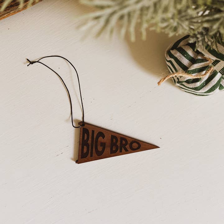 Left Grain - Wholesale Ornament - Big Bro or Lil Bro Pennant Ornament3