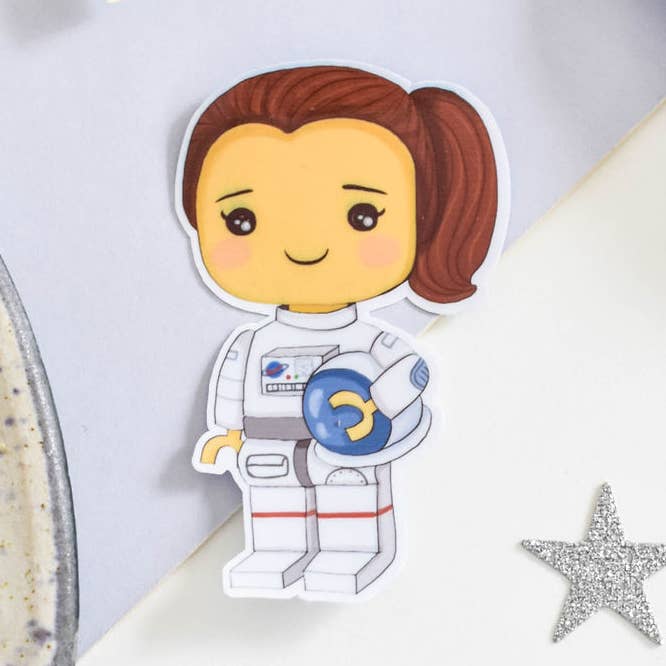 Astronaut Space Character Vinyl Sticker for wholesale by Oh Hello Bricks
