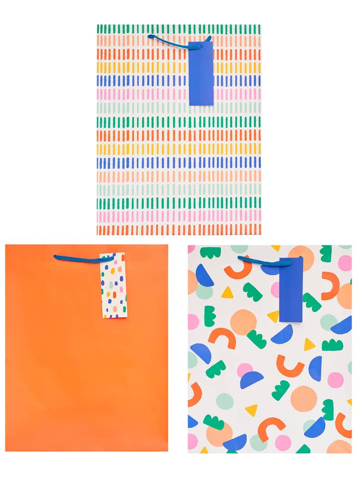Multipack de sacs cadeaux - Design du pack cadeau Party Brights pour la vente par UK Greetings