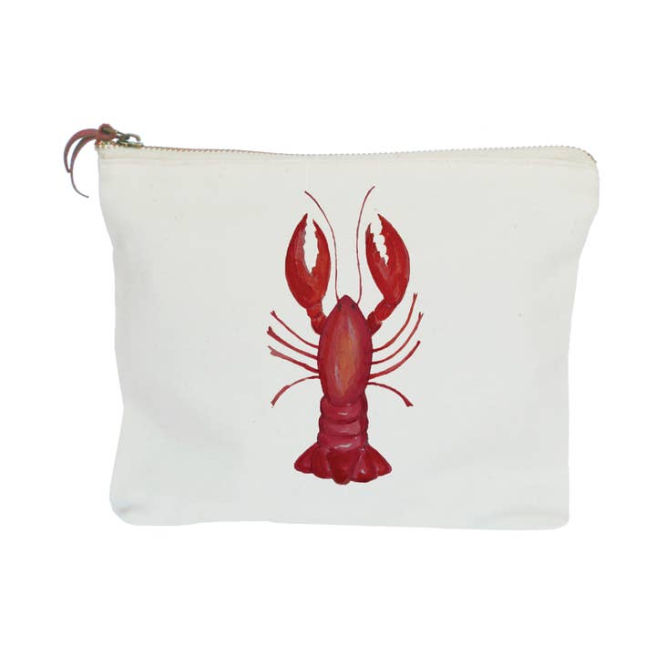 lobster cooked zipper pouch for wholesale by Tina Labadini Designs