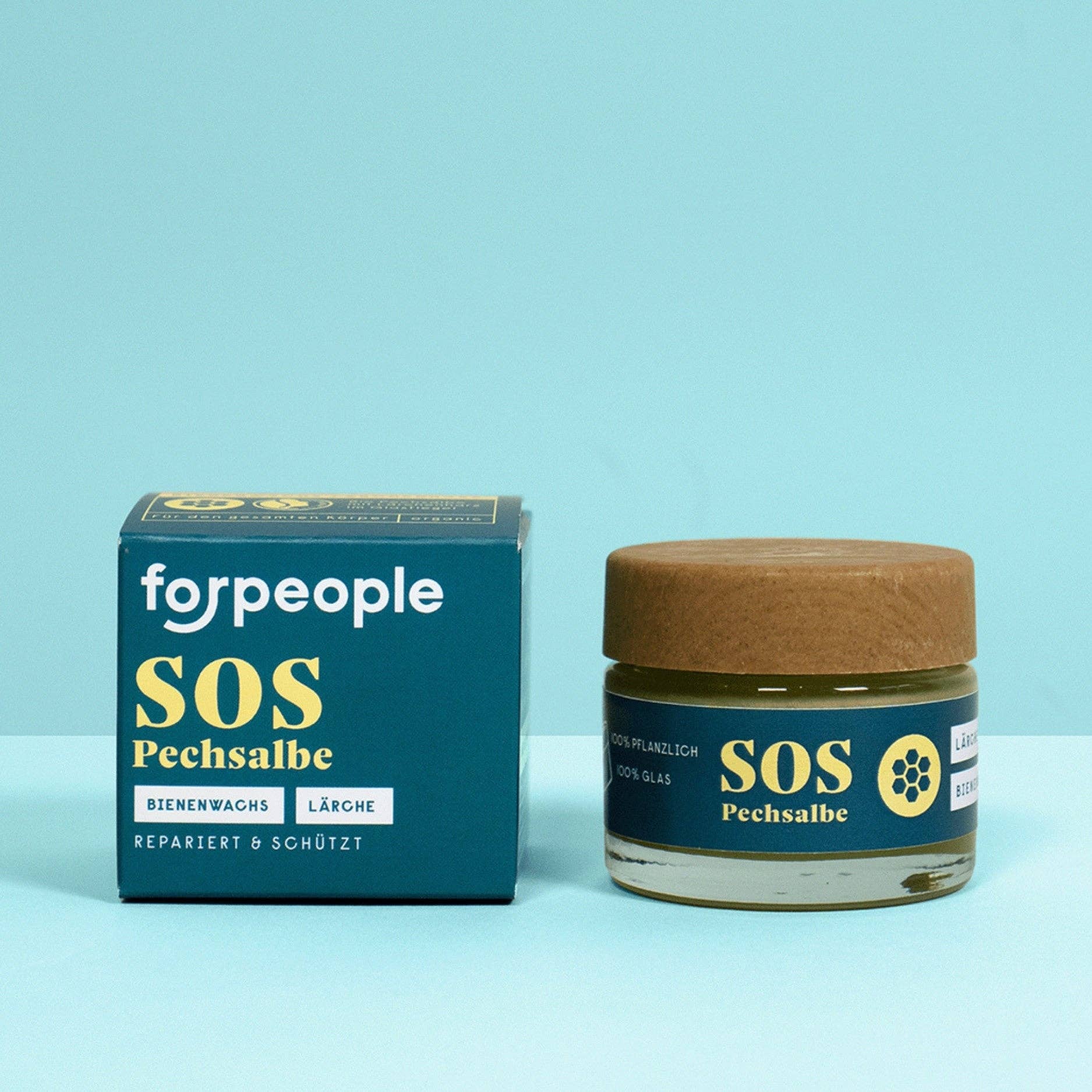 forpeople skincare GmbH - Wholesale Healing Salve/Balm/Cream - SOS Pitch Ointment - Larch Resin in Glass Jar4