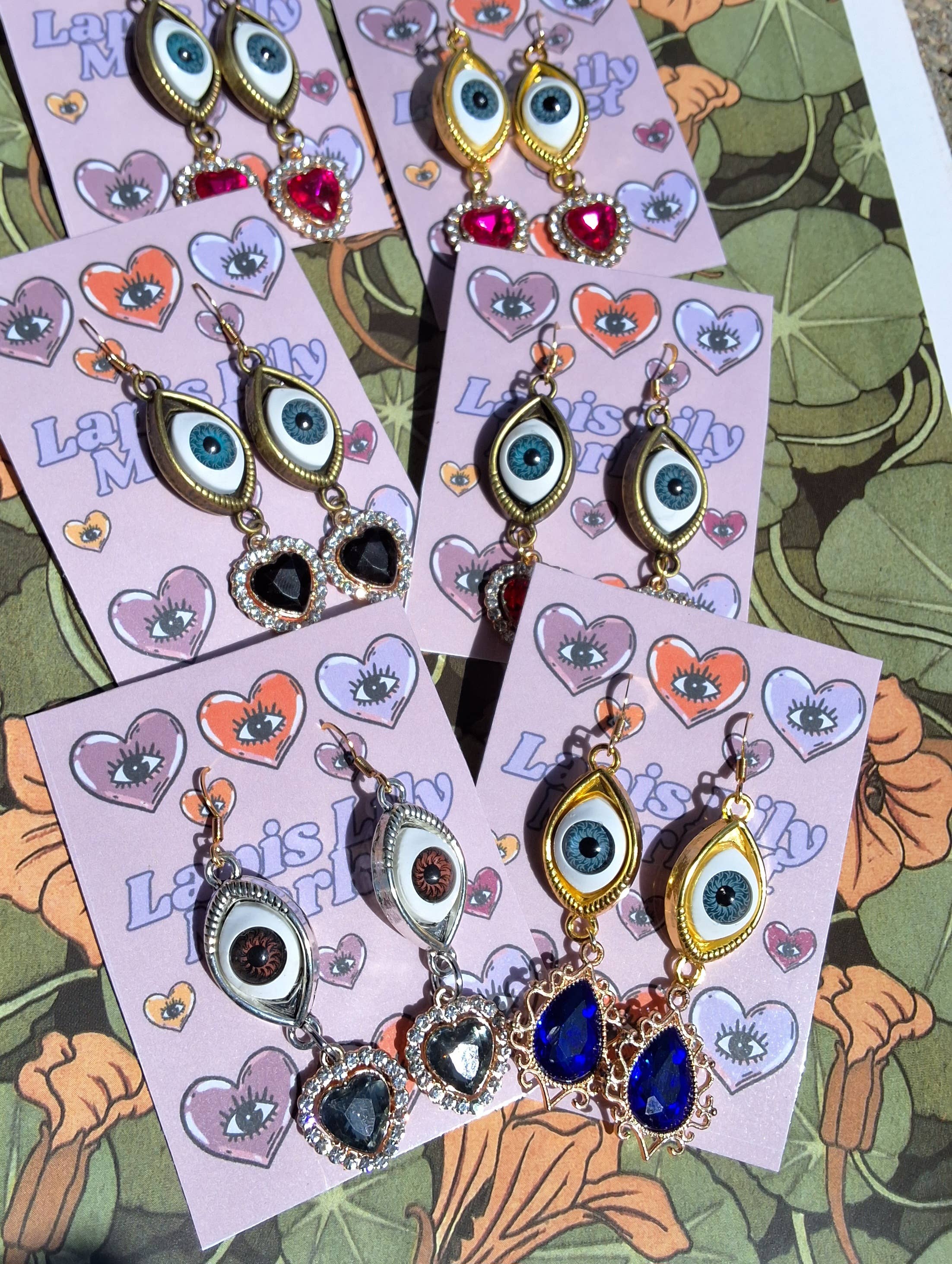 Lapis Lily Market - Wholesale Dangle Earrings - "I see you" eyeball earrings2